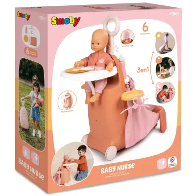Игровой чемодан Smoby Baby Nurse 220392 для ухода за куклой до 42 см с 6 аксессуарами 220392