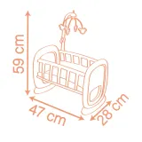 Колыбель с каруселью Smoby Baby Nurse 220390 для куклы до 42 см 220390 — фото 5