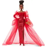 Barbie Signature 80-летие - Коллекционная кукла в блестящем красном платье JBJ18 — фото 2