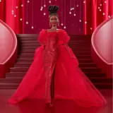 Barbie Signature 80-летие - Коллекционная кукла в блестящем красном платье JBJ18 — фото 5