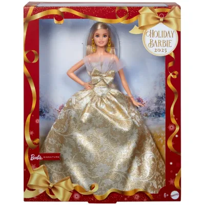Mattel JBH95 — Коллекционная кукла Barbie Signature Рождественская блондинка JBH95