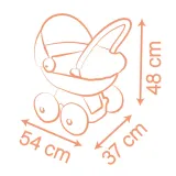 Коляска-люлька с капюшоном Smoby Baby Nurse 220395 для куклы до 42 см 220395 — фото 4