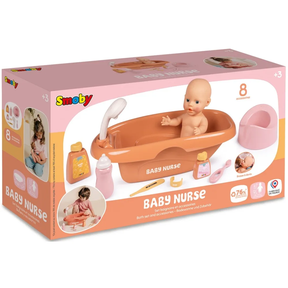 Набор для купания с ванночкой Smoby Baby Nurse 220383 для куклы до 42 см 220383