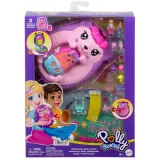 Mattel GKJ63 JBJ91 — Компактный игровой набор Polly Pocket Семья ёжиков в сумочке с аксессуарами JBJ91 — фото 1