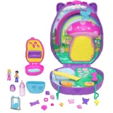 Mattel GKJ63 JBJ91 — Компактный игровой набор Polly Pocket Семья ёжиков в сумочке с аксессуарами JBJ91 — фото 2