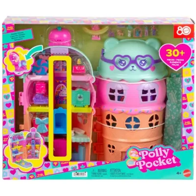 Mattel JFT91 — Игровой набор Polly Pocket Домик Ледяной десерт с 2 куколками и 25 аксессуарами JFT91
