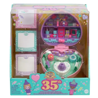 Mattel HWP20 — Компактный игровой набор Polly Pocket со штампом-сувениром и 2 куколками HWP20