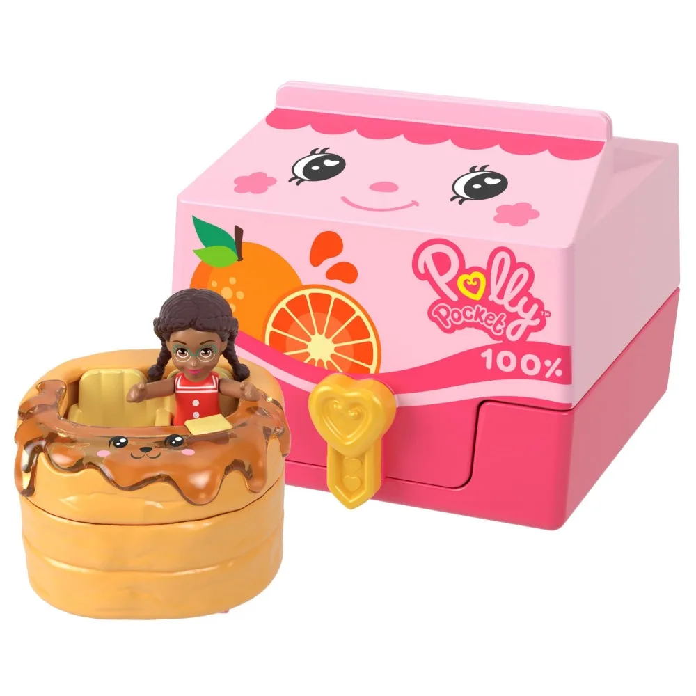Mattel JCR44 — Компактный набор-сюрприз Polly Pocket Закуска с куколкой JCR44