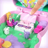 Mattel JFG56 JCR40 — Компактный игровой набор Polly Pocket Кроличье чаепитие с куколкой и аксессуарами JCR40 — фото 5