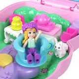 Mattel JFG56 JCR40 — Компактный игровой набор Polly Pocket Кроличье чаепитие с куколкой и аксессуарами JCR40 — фото 6