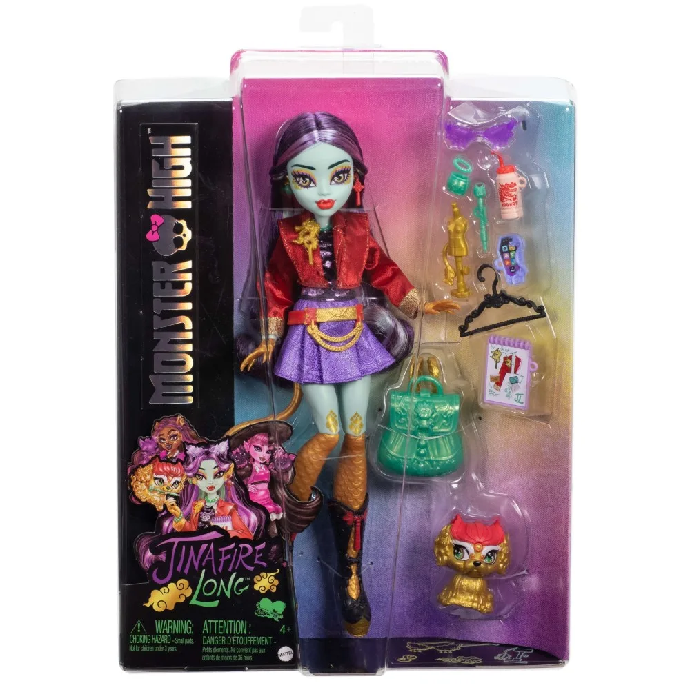 Monster High - Основная кукла Jinafire Long + животное HYV58