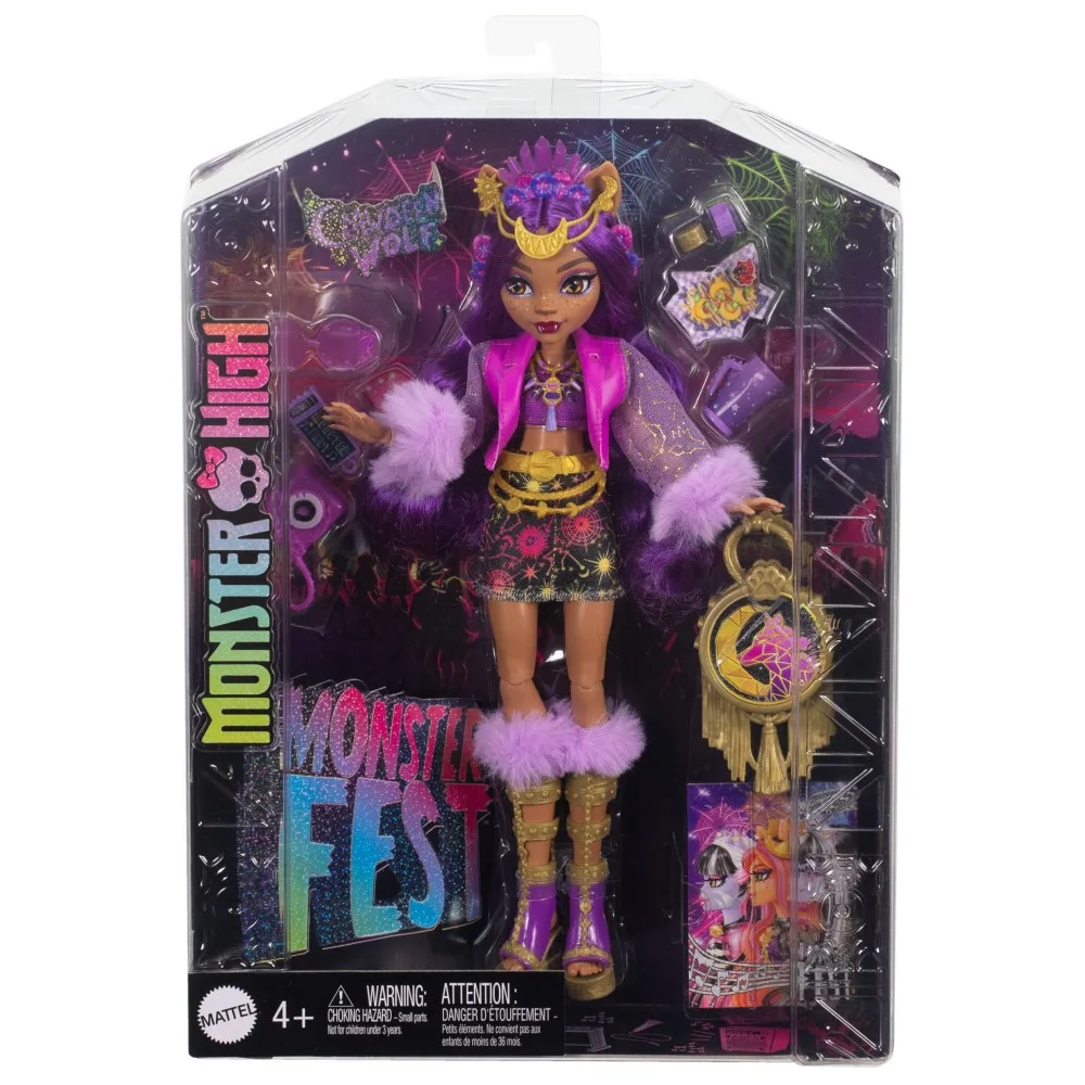 Monster High Monster Fest - Модная кукла Clawdeen Wolf + фестивальные аксессуары HXH80