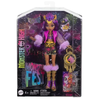 Monster High Monster Fest - Модная кукла Clawdeen Wolf + фестивальные аксессуары HXH80