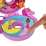 Mattel FRY35 HKV34 — Компактный игровой набор Polly Pocket Бассейн единорога с 2 куколками и аксессуарами HKV34 — фото 5