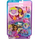 Mattel FRY35 HKV34 — Компактный игровой набор Polly Pocket Бассейн единорога с 2 куколками и аксессуарами HKV34 — фото 7