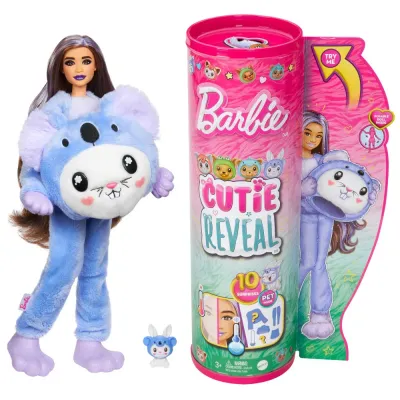 Mattel HRK22 HRK26 — Кукла-сюрприз Barbie Cutie Reveal Кролик-Коала с питомцем HRK26