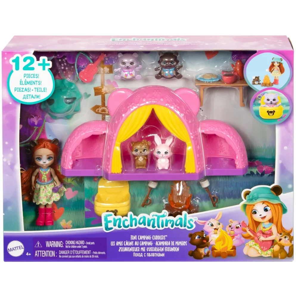 Mattel HTW71 — Игровой набор Enchantimals Поход в палатку с куклой и зверюшками HTW71