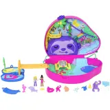 Mattel GKJ63 HRD40 — Компактный игровой набор Polly Pocket Семья ленивцев в сумочке HRD40 — фото 3