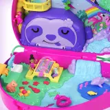 Mattel GKJ63 HRD40 — Компактный игровой набор Polly Pocket Семья ленивцев в сумочке HRD40 — фото 5