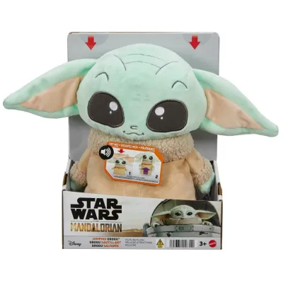 Mattel HPG48 — Мягкая игрушка Disney Звёздные войны Прыгающий Грогу со звуком 27.5 см HPG48
