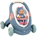 Коляска-ходунок для куклы Smoby Little 140308 3 в 1 с пупсом для детей от 12 месяцев — фото 2