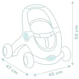 Коляска-ходунок для куклы Smoby Little 140308 3 в 1 с пупсом для детей от 12 месяцев — фото 5