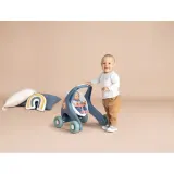 Коляска-ходунок для куклы Smoby Little 140308 3 в 1 с пупсом для детей от 12 месяцев — фото 6