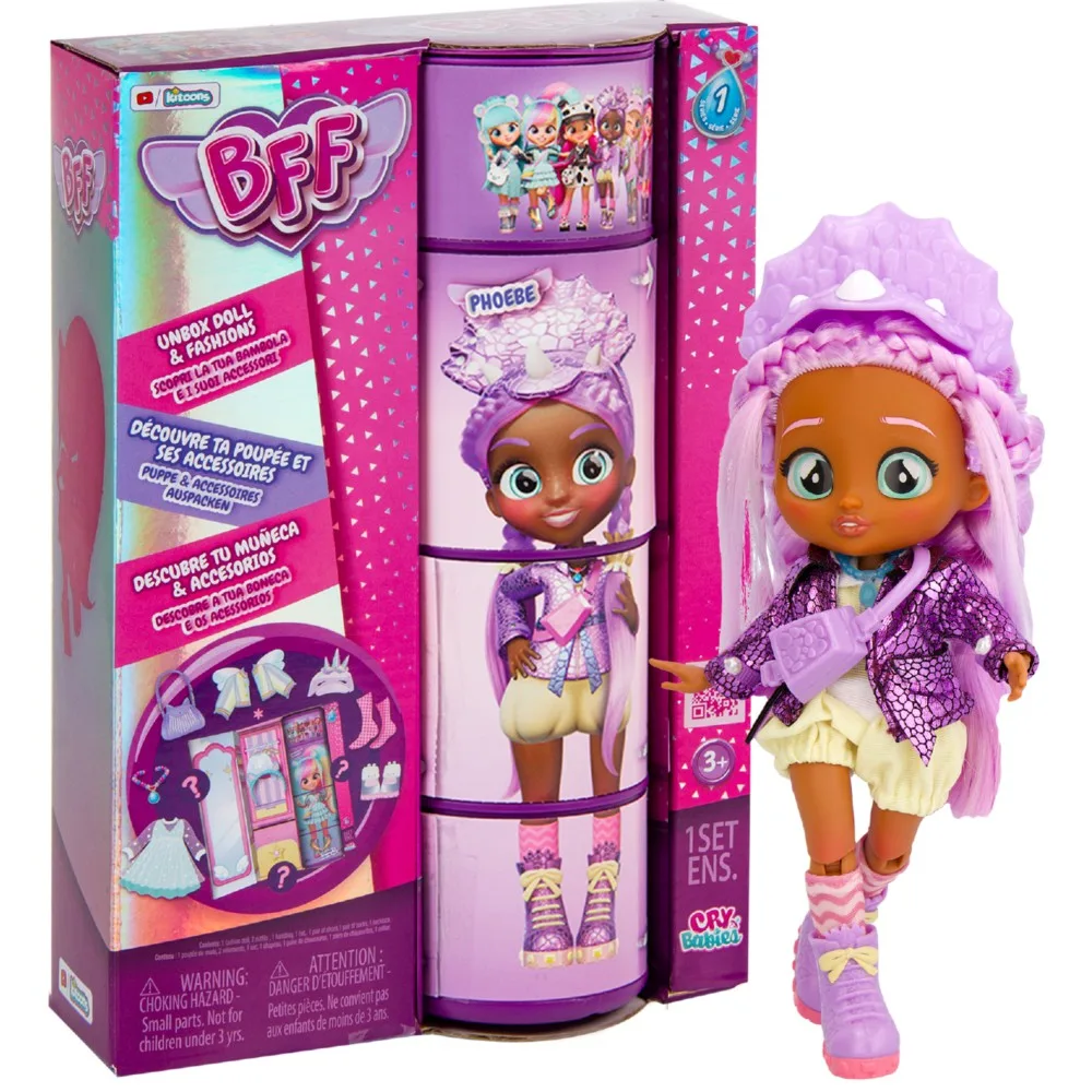 IMC Toys IMC904354 — Модная кукла Cry Babies BFF Фиби с аксессуарами IMC904354
