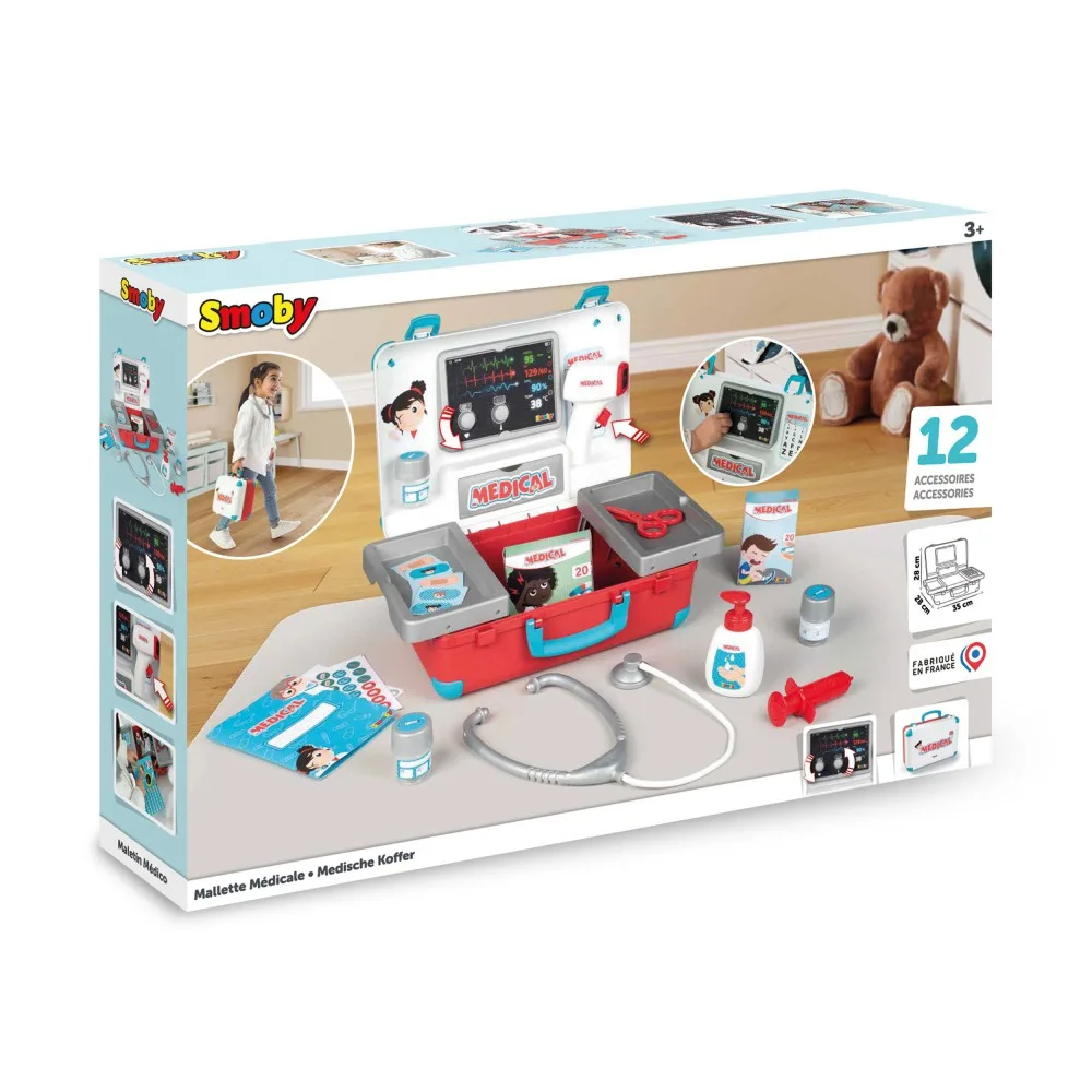 Игровой набор доктора Smoby 340103 медицинская сумка с аксессуарами 340103