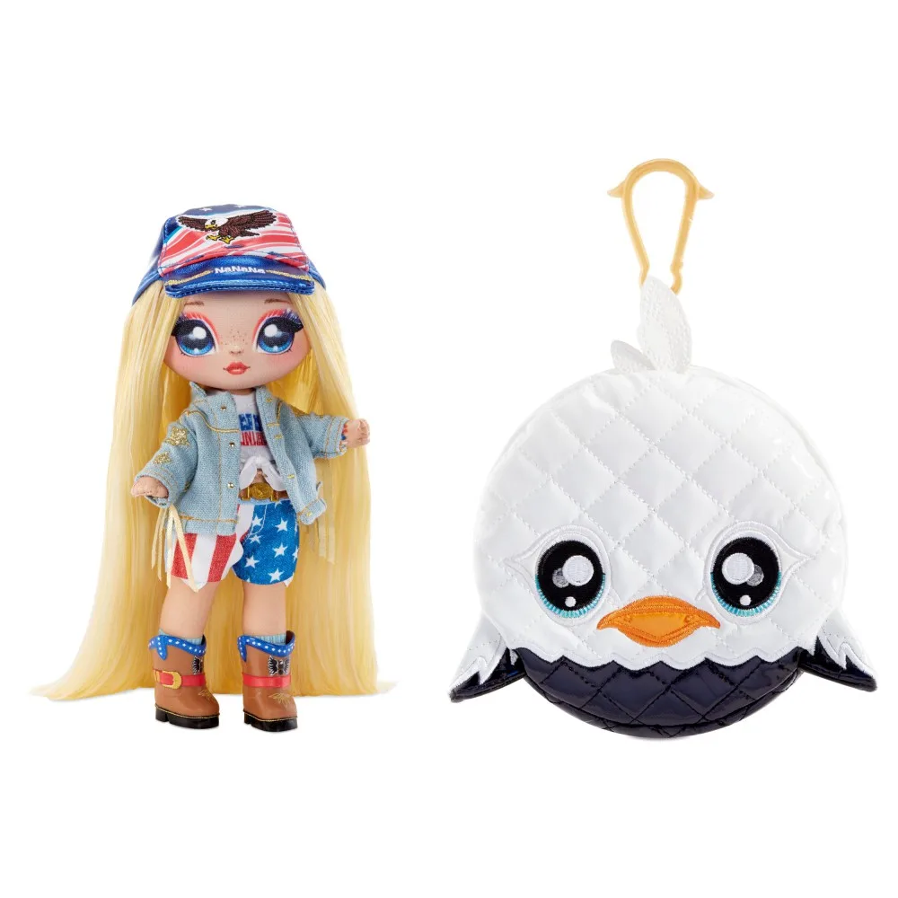 MGA Entertainment 579236EUC 579281 — Кукла MGA Na! Na! Na! Surprise Эрика Фезертон с сумочкой-помпоном 2-в-1 Glam 2 579281