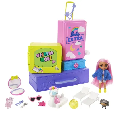 Mattel HDY91 — Мини-кукла Barbie Extra с питомцами и аксессуарами HDY91