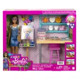 Mattel HCM85 — Игровой набор Barbie Художественная студия с куклой и аксессуарами HCM85 — фото 6