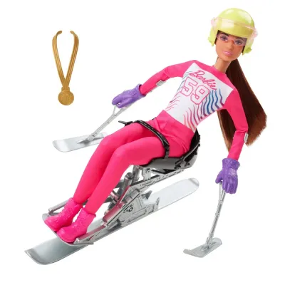 Mattel HCN30 HCN33 — Кукла Barbie Горнолыжница-паралимпийка с аксессуарами HCN33