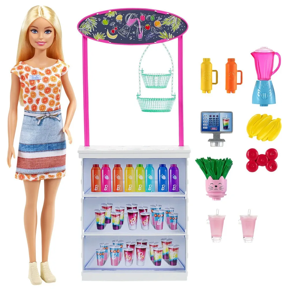 Mattel GRN75 — Игровой набор Barbie Бар смузи с куклой и аксессуарами GRN75