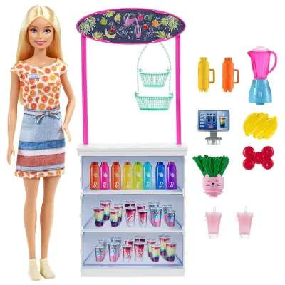 Mattel GRN75 — Игровой набор Barbie Бар смузи с куклой и аксессуарами GRN75