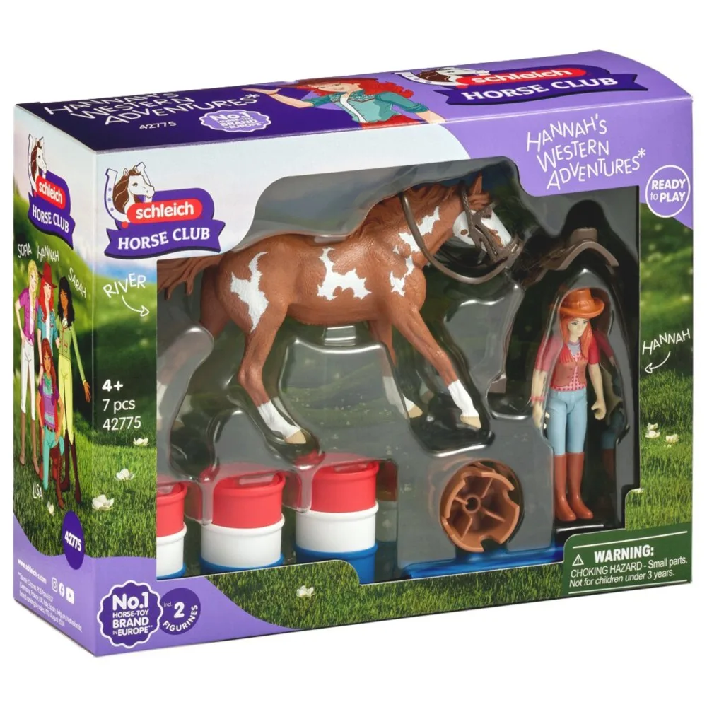 Schleich S 42775 — Западное приключение Ханны с мерином Paint Horse Horse Club