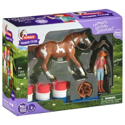 Schleich S 42775 — Западное приключение Ханны с мерином Paint Horse Horse Club