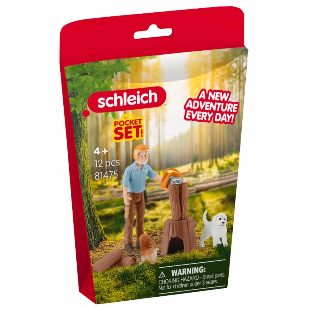 Schleich S 81475 — Лесник с бензопилой