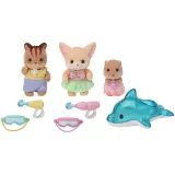 Epoch 5749 — Sylvanian Families «Забавы в бассейне — три фигурки зверят Baby Trio» 5749 — фото 2