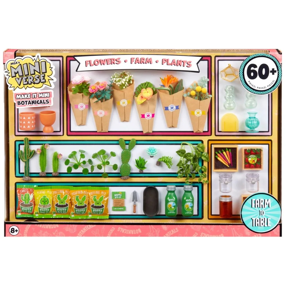 MGA Entertainment 540182 — MGA's Miniverse «Мини-растения» Make It Mini Botanicals 60 эл. — большой творческий набор