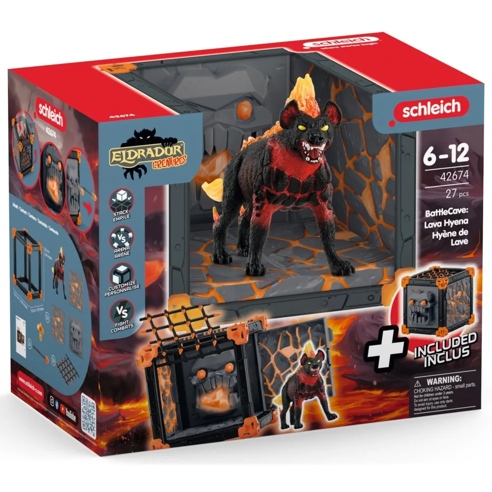 Schleich Eldrador Creatures - Боевая пещера BattleCave + Гиена с Лавы 42674