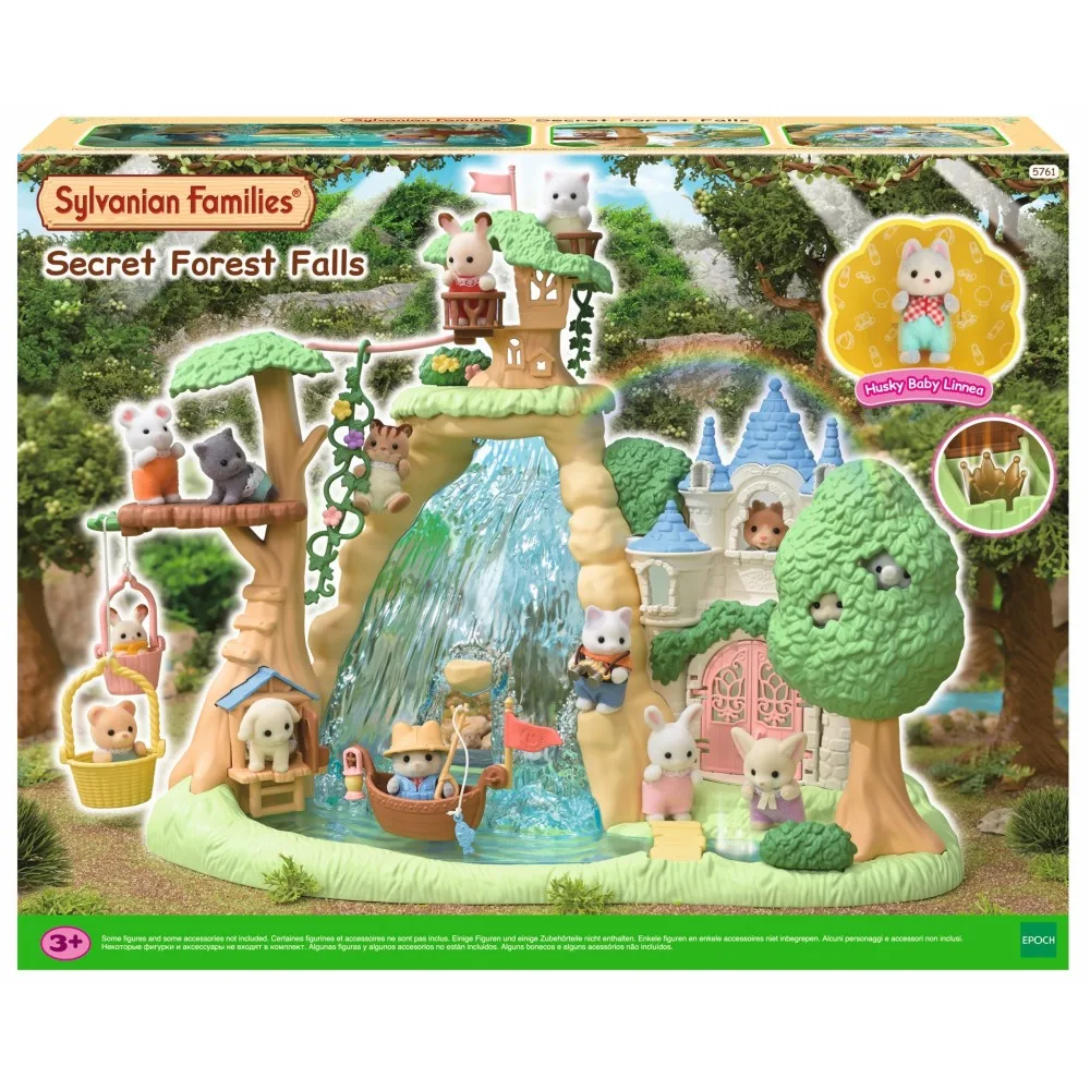 Epoch 5761 — Sylvanian Families «Остров с водопадом Secret Forest» с фигуркой щенка хаски 5761