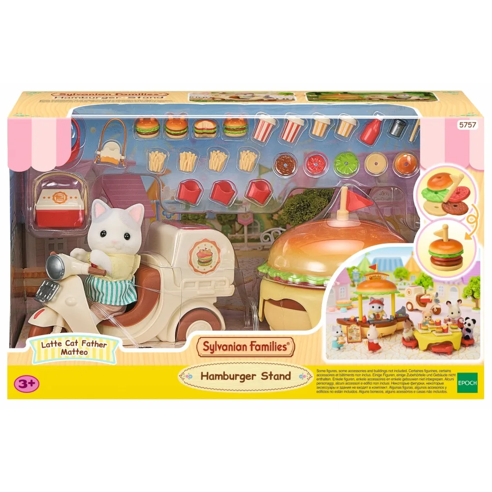 Sylvanian Families - Передвижной ресторан с гамбургерами + фигурка котенка 5757