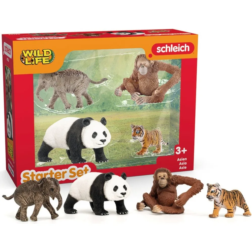 Schleich S 42736 — Животные Азии 4 фигурки — Wild Life