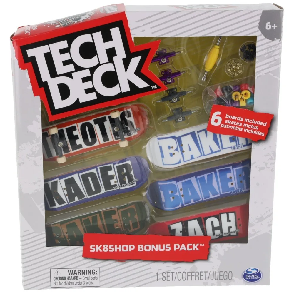 Spin Master 99495 20140998 — Tech Deck «Skateshop Baker» — набор из 6 фингербордов 20140998