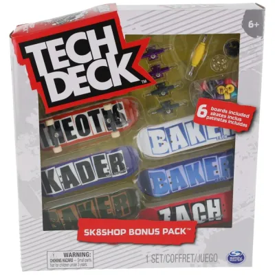 Spin Master 99495 20140998 — Tech Deck «Skateshop Baker» — набор из 6 фингербордов 20140998