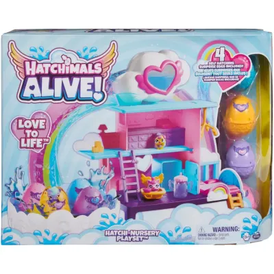 Spin Master 19197 20143193 — Игровой набор Hatchimals Alive «Детский сад для зверюшек» + 4 фигурки в вылупляющихся яйцах