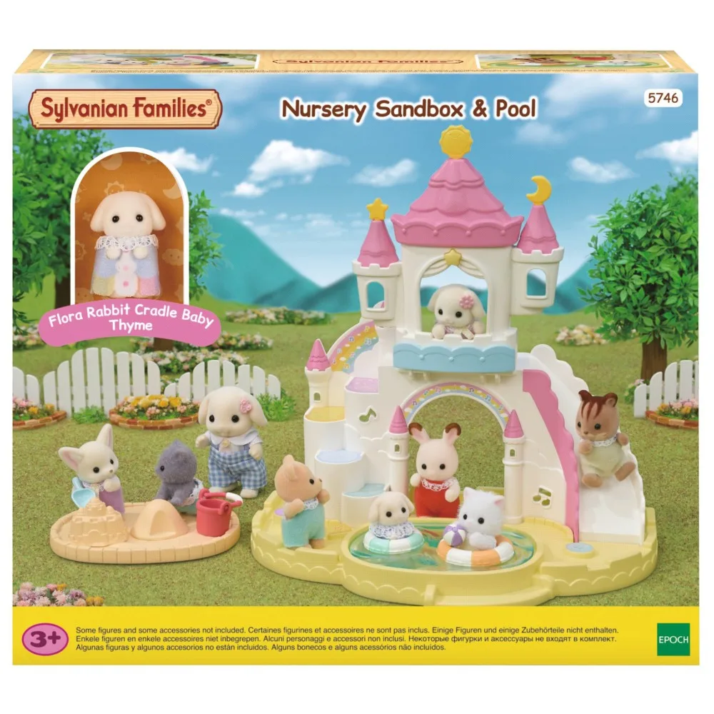 Sylvanian Families - Детский игровой комплекс с бассейном + кролик с опадающими ушками 5746