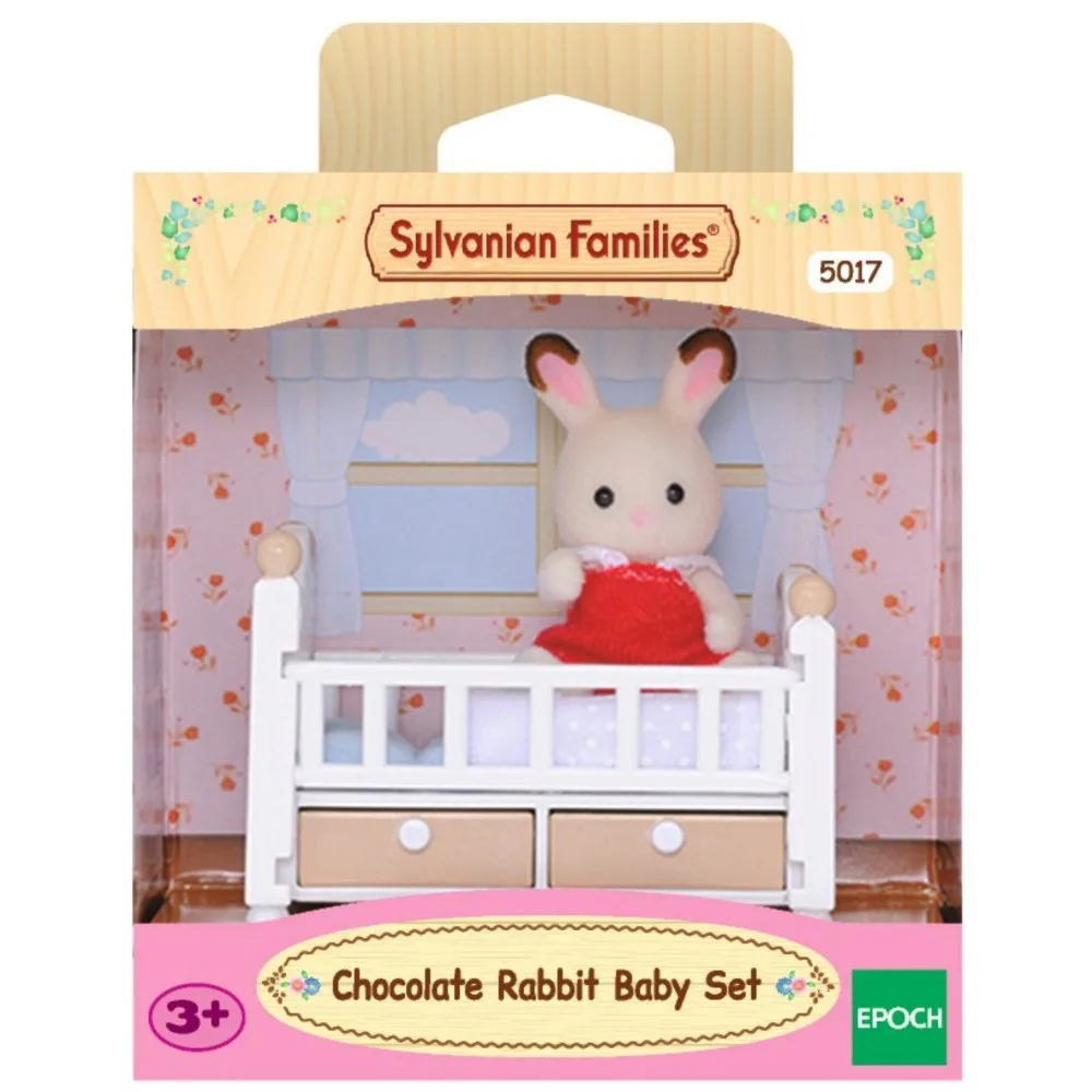 Sylvanian Families - Ребенок кроликов с шоколадными ушами с кроваткой 5017