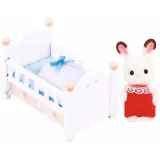 Sylvanian Families - Ребенок кроликов с шоколадными ушами с кроваткой 5017 — фото 2